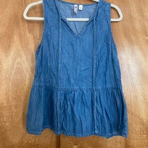 Alya Denim Peplum Blouse
